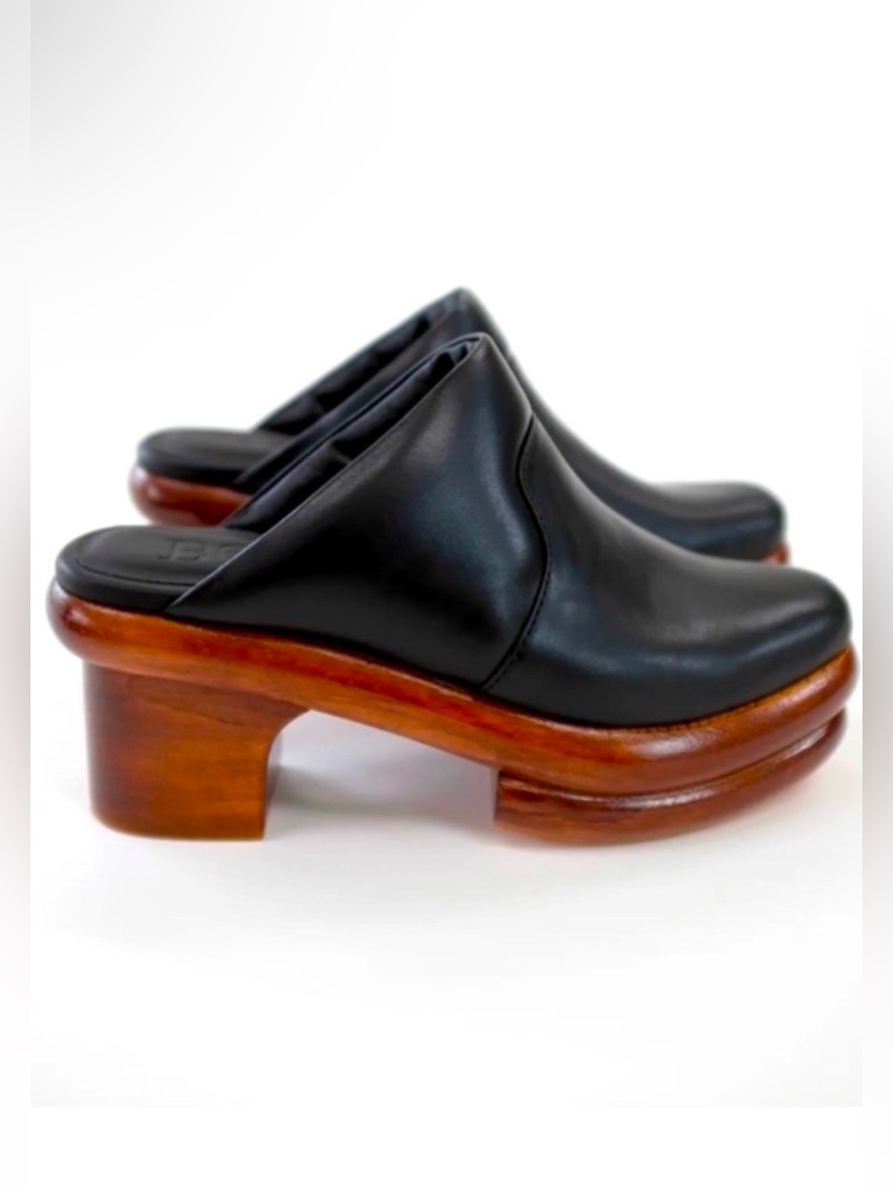 BEKLINA Sedia Clog Black Leather Heels Peru 6.5 7 7.5 - Picture 11 of 11